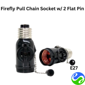 Firefly Pull Chain Socket w/ 2 Flat Pin