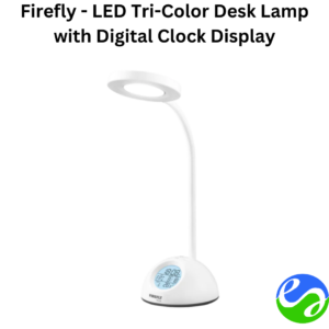 Firefly - LED Tri-Color Desk Lamp with Digital Clock Display