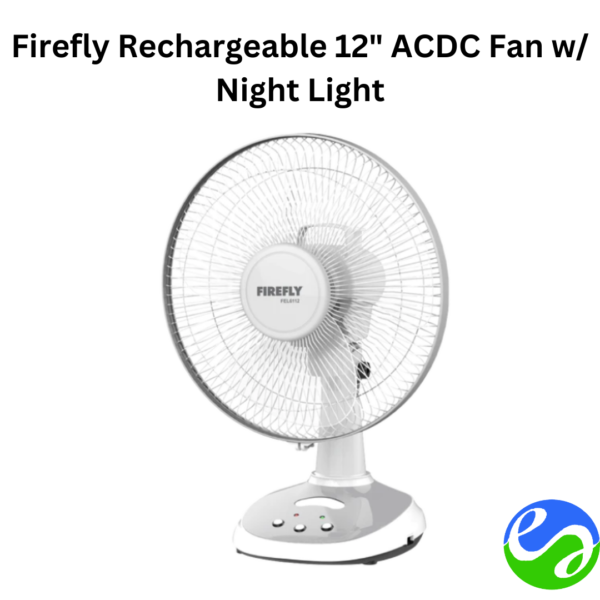 Firefly Rechargeable 12_ ACDC Fan w_ Night Light