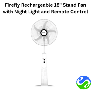 Firefly - Rechargeable 18" Stand Fan with Night Light and Remote Control