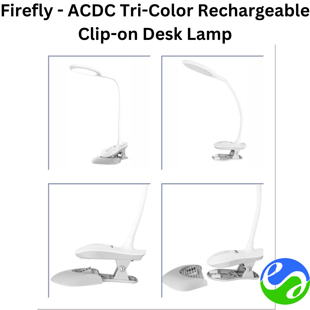 Firefly – ACDC Tri-Color Rechargeable Clip-on Desk Lamp