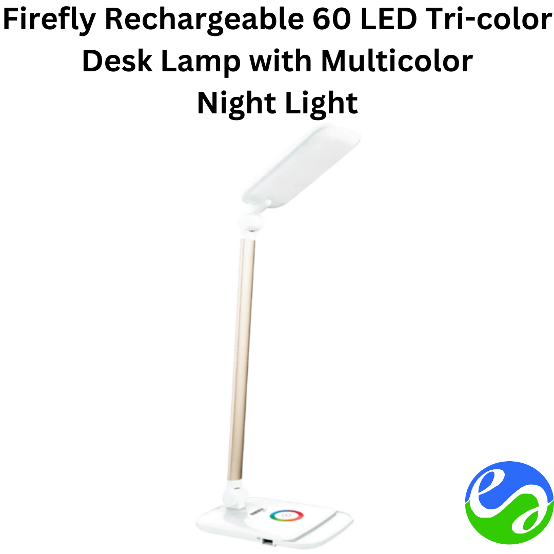 Firefly – 60 LED Tri-color Desk Lamp with Multicolor Night Light