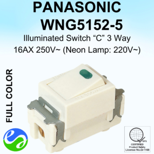 PANASONIC - FULL COLOR - Illuminated Switch "C" 3 Way - WNG5152