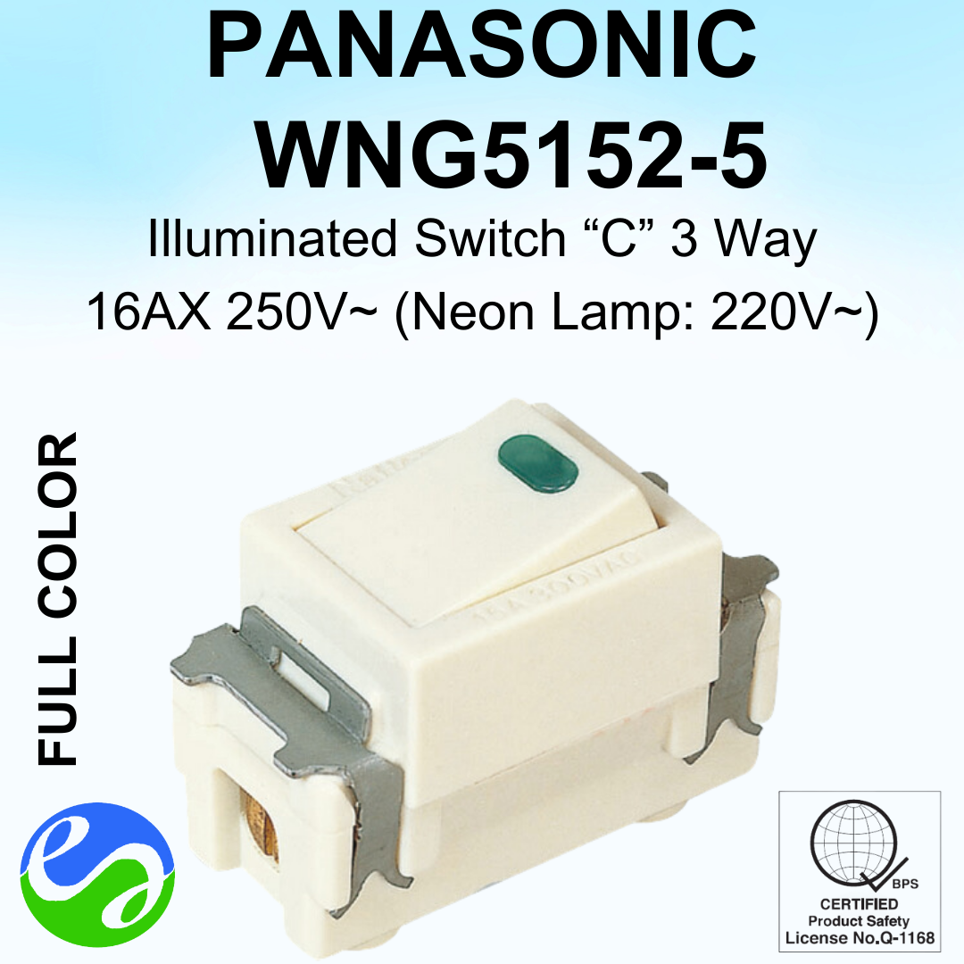 PANASONIC – FULL COLOR – Illuminated Switch “C” 3 Way – WNG5152