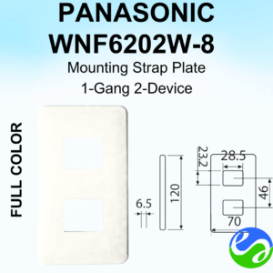 PANASONIC - FULL COLOR - Mounting Strap Plate 1-Gang 2-Device - WNF6202W