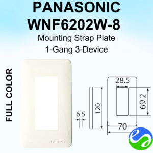 PANASONIC - FULL COLOR - Mounting Strap Plate 1-Gang 3-Device - WNF6203W