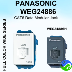 PANASONIC - WIDE SERIES -CAT6 Data Modular Jack - WEG24886