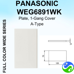 PANASONIC - WIDE SERIES - Plate, 1-Gang Cover, A-Type - WEG6891