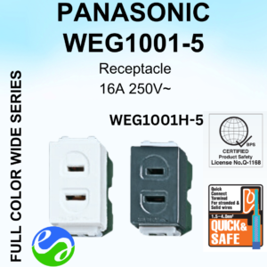 PANASONIC - WIDE SERIES - Receptacle (Simplex) - WEG1001