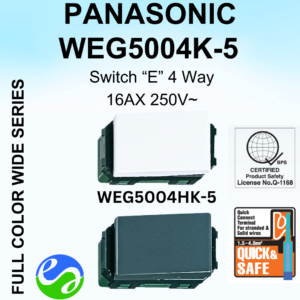 PANASONIC - WIDE SERIES - Switch "E" 4 Way - WEG5004