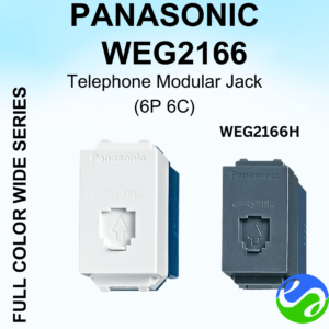 PANASONIC - WIDE SERIES -Telephone Modular Jack 6P 6C - WEG2166