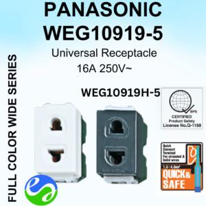 PANASONIC - WIDE SERIES - Universal Receptacle (Simplex) - WEG10919