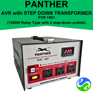 PANTHER -Automatic Voltage Regulator with Stepdown Transformer 1500W - PVR 1501