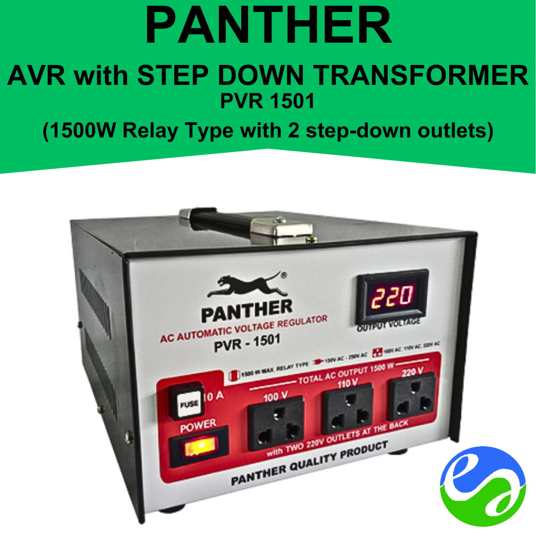 PANTHER -Automatic Voltage Regulator with Stepdown Transformer 1500W – PVR 1501