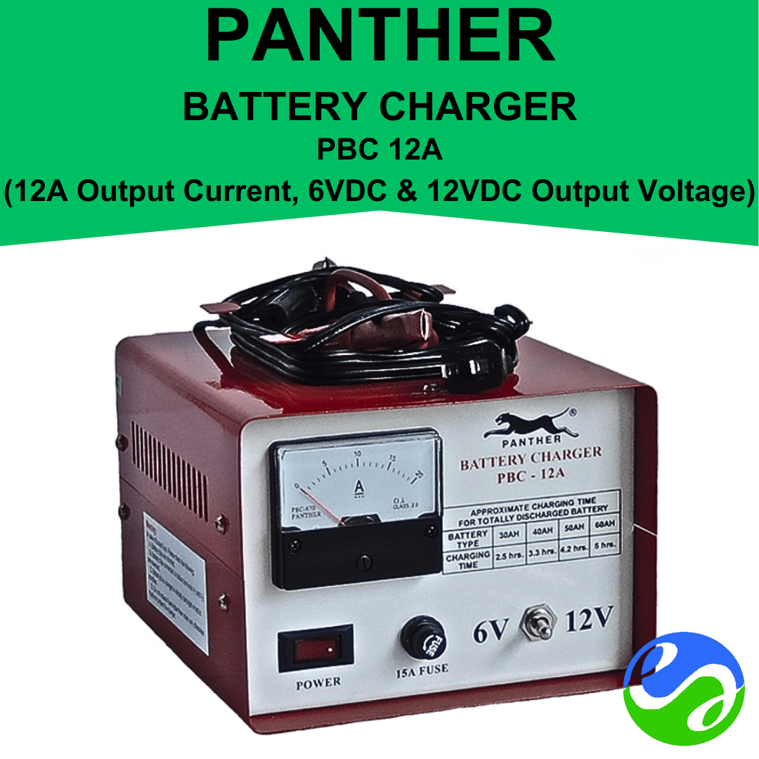 PANTHER – Battery Charger – 12A Output Current, 6&12V DC Output Voltage – PBC 12A