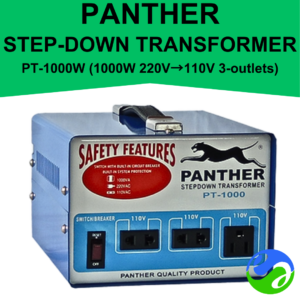 PANTHER -Step-down Transformer 1000W with 3 Outlets - PT-1000W