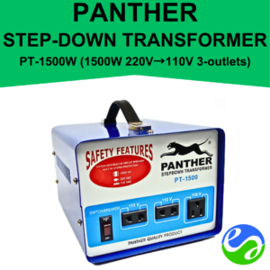 PANTHER -Step-down Transformer 1500W with 3 Outlets - PT-1500W