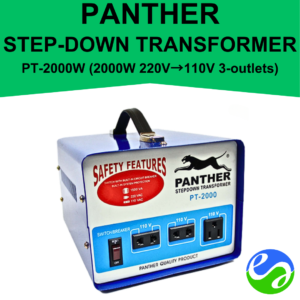 PANTHER -Step-down Transformer 2000W with 3 Outlets - PT-2000W