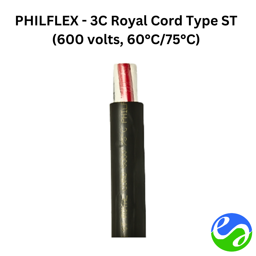 PHILFLEX – 3C Royal Cord Type ST (600 volts, 60°C/75°C)