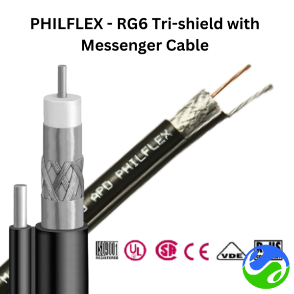 PHILFLEX - ​RG6 Tri-shield with Messenger Cable