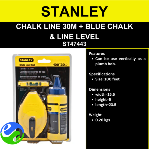 STANLEY - BLUE CHALK & LINE LEVEL - ST47443