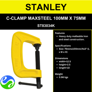 STANLEY - C-CLAMP MAXSTEEL 100MM X 75MM - ST83034K