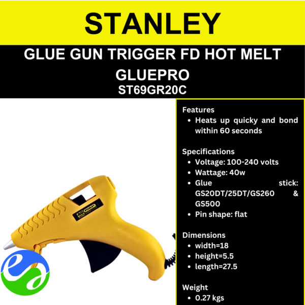 STANLEY - GLUE GUN TRIGGER FD HOT MELT GLUEPRO - ST69GR20C