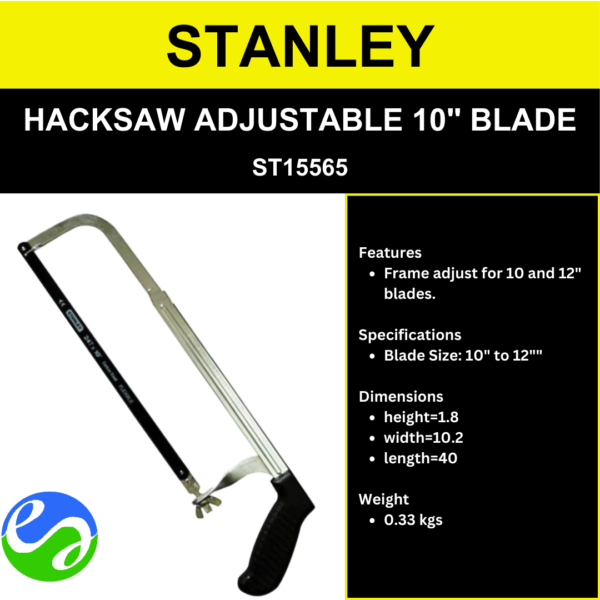 STANLEY - HACKSAW ADJUSTABLE 10_ BLADE - ST15565