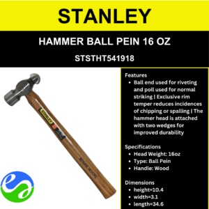 STANLEY - BALL PEIN HAMMER 16 OZ - STSTHT541918