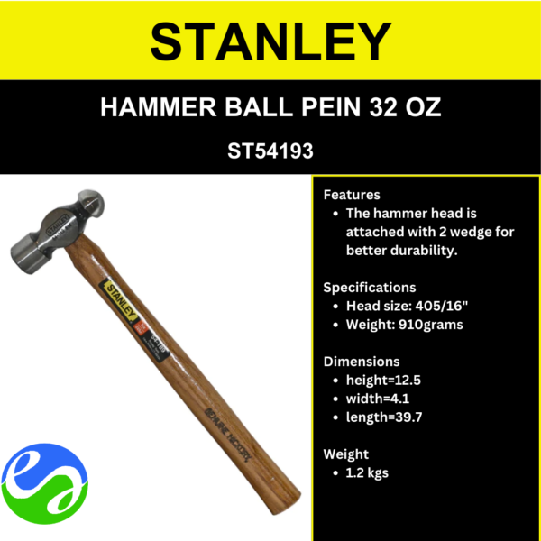 STANLEY - HAMMER BALL PEIN 32 OZ - ST54193