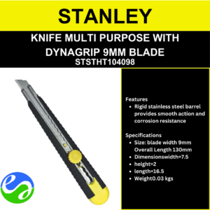 STANLEY - KNIFE MULTI PURPOSE WITH  DYNAGRIP 9MM BLADE -  STSTHT104098