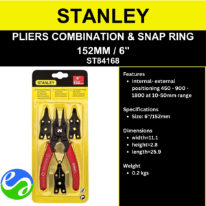 STANLEY - PLIERS COMBINATION & SNAP RING 152MM / 6" -  ST84168