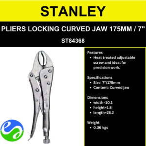 STANLEY - LOCKING PLIERS CURVED JAW 175MM / 7" - ST84368