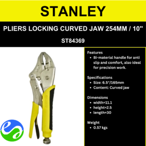 STANLEY - LOCKING PLIERS CURVED JAW 254MM / 10" - ST84369