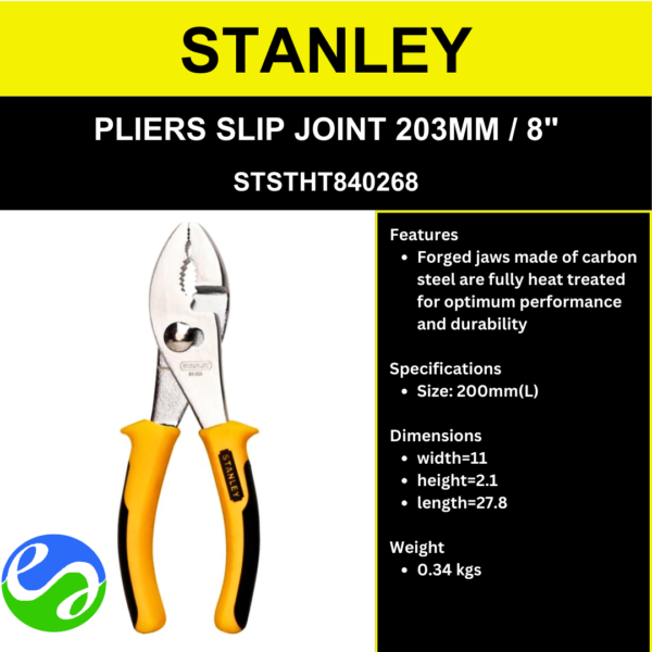 STANLEY - PLIERS SLIP JOINT 203MM _ 8_ - STSTHT840268