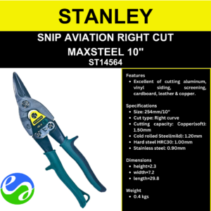 STANLEY - SNIP AVIATION RIGHT CUT  MAXSTEEL 10" -  ST14564