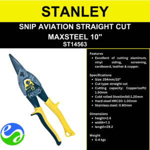 STANLEY - SNIP AVIATION STRAIGHT CUT MAXSTEEL 10" -  ST14563