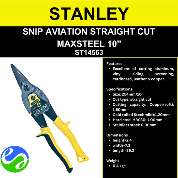 STANLEY - SNIP AVIATION STRAIGHT CUT MAXSTEEL 10_ - ST14563