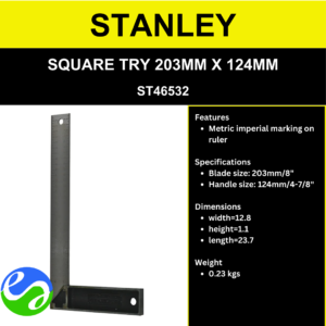 STANLEY - TRY SQUARE 203MM X 124MM -ST46532