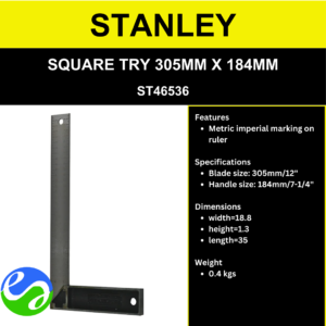 STANLEY - TRY SQUARE 305MM X 184MM - ST46536