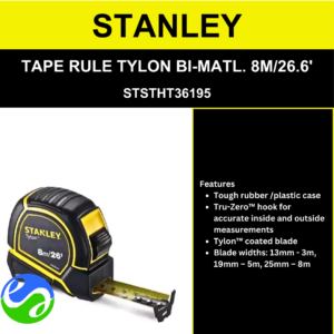 STANLEY - TAPE RULE TYLON BI-MATL. 8M/26.6' - STSTHT36195