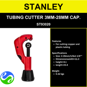 STANLEY - TUBING CUTTER 3MM-28MM CAPACITY-  ST93020