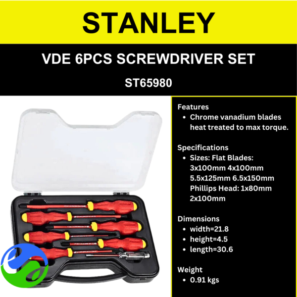 STANLEY - VDE 6PCS SCREWDRIVER SET - ST65980