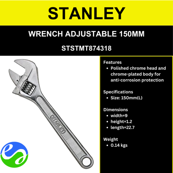 STANLEY - WRENCH ADJUSTABLE 150MM - STSTMT874318