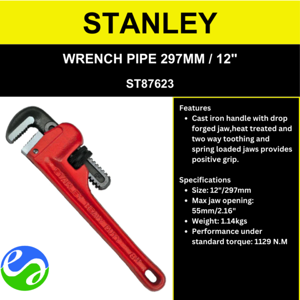 STANLEY - WRENCH PIPE 297MM _ 12_ - ST87623